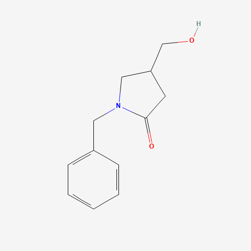 1-benzyl-4-(hydroxymethyl)pyrrolidin-2-one (CAS: 96449-69-3) - Chemical Structure and Molecular Formula 