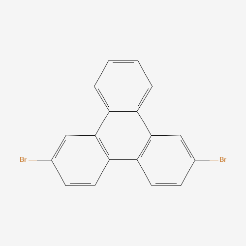 2,7-dibromotriphenylene (CAS: 888041-37-0) - Chemical Structure and Molecular Formula 