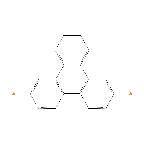 2,7-dibromotriphenylene (CAS: 888041-37-0) - Chemical Structure and Molecular Formula 