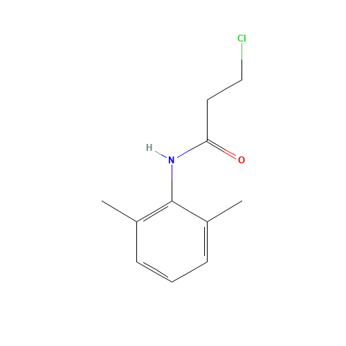 3-chloro-N-(2,6-dimethylphenyl)propanamide (CAS: 18085-76-2) - Chemical Structure and Molecular Formula 