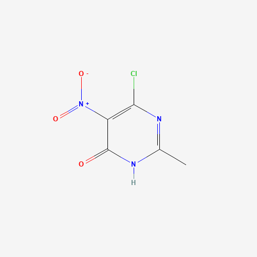 6-chloro-2-methyl-5-nitro-1H-pyrimidin-4-one (CAS: 82779-50-8) - Chemical Structure and Molecular Formula 