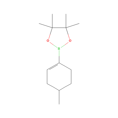 4,4,5,5-tetramethyl-2-(4-methylcyclohexen-1-yl)-1,3,2-dioxaborolane (CAS: 865869-26-7) - Chemical Structure and Molecular Formula 