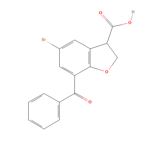 7-benzoyl-5-bromo-2,3-dihydro-1-benzofuran-3-carboxylic acid (CAS: 93669-81-9) - Related Chemical Product