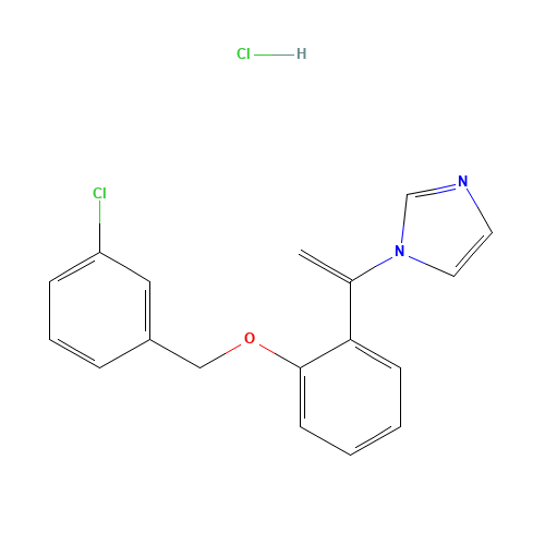 1-[1-[2-[(3-chlorophenyl)methoxy]phenyl]ethenyl]imidazole;hydrochloride (CAS: 77174-66-4) - Related Chemical Product