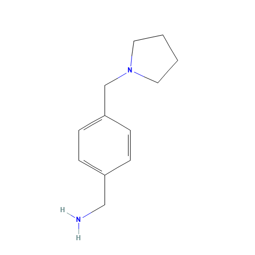 [4-(pyrrolidin-1-ylmethyl)phenyl]methanamine (CAS: 91271-79-3) - Chemical Structure and Molecular Formula 