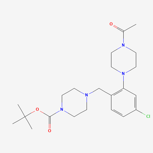 tert-butyl 4-[[2-(4-acetylpiperazin-1-yl)-4-chlorophenyl]methyl]piperazine-1-carboxylate (CAS: 1460032-39-6) - Related Chemical Product