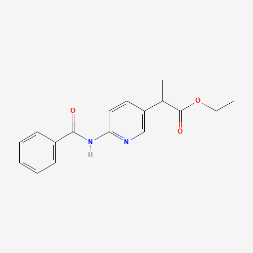 ethyl 2-(6-benzamidopyridin-3-yl)propanoate (CAS: 1419603-61-4) - Chemical Structure and Molecular Formula 