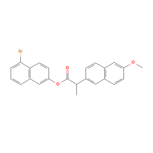 (5-bromonaphthalen-2-yl) 2-(6-methoxynaphthalen-2-yl)propanoate (CAS: 1363166-31-7) - Related Chemical Product
