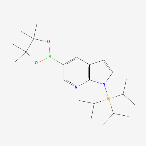 tri(propan-2-yl)-[5-(4,4,5,5-tetramethyl-1,3,2-dioxaborolan-2-yl)pyrrolo[2,3-b]pyridin-1-yl]silane (CAS: 1373621-95-4) - Related Chemical Product