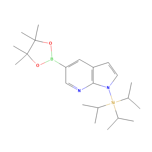tri(propan-2-yl)-[5-(4,4,5,5-tetramethyl-1,3,2-dioxaborolan-2-yl)pyrrolo[2,3-b]pyridin-1-yl]silane (CAS: 1373621-95-4) - Related Chemical Product