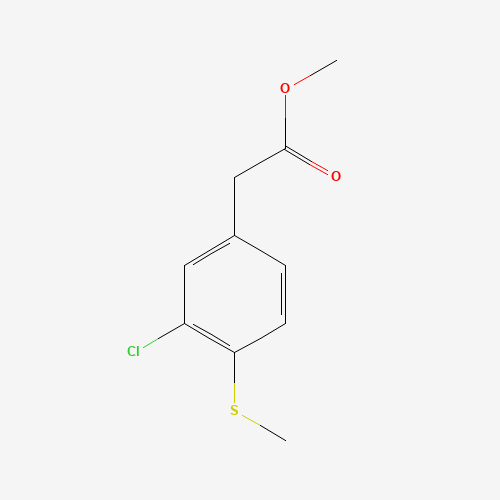 methyl 2-(3-chloro-4-methylsulfanylphenyl)acetate (CAS: 436141-65-0) - Chemical Structure and Molecular Formula 
