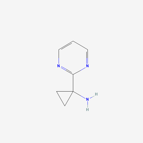 1-pyrimidin-2-ylcyclopropan-1-amine (CAS: 1159878-06-4) - Chemical Structure and Molecular Formula 