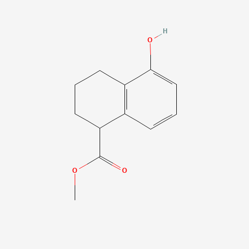 methyl 5-hydroxy-1,2,3,4-tetrahydronaphthalene-1-carboxylate (CAS: 848086-71-5) - Chemical Structure and Molecular Formula 