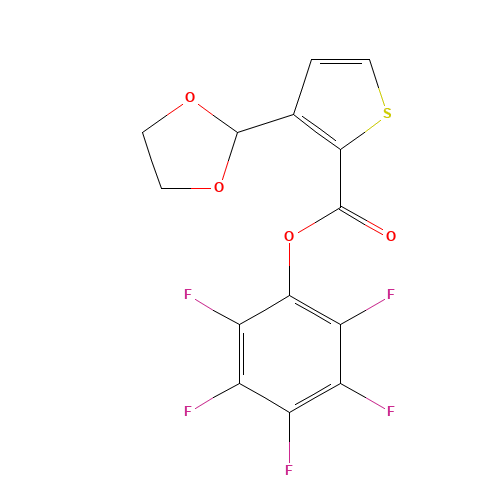 (2,3,4,5,6-pentafluorophenyl) 3-(1,3-dioxolan-2-yl)thiophene-2-carboxylate (CAS: 910037-02-4) - Related Chemical Product