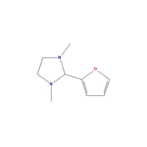 2-(furan-2-yl)-1,3-dimethylimidazolidine (CAS: 104208-14-2) - Chemical Structure and Molecular Formula 