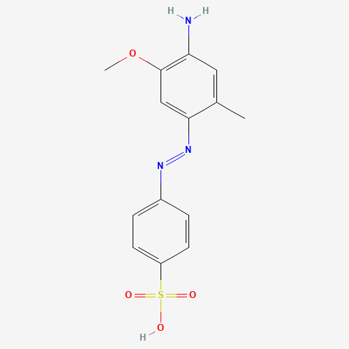 4-[(4-amino-5-methoxy-2-methylphenyl)diazenyl]benzenesulfonic acid (CAS: 40947-69-1) - Chemical Structure and Molecular Formula 