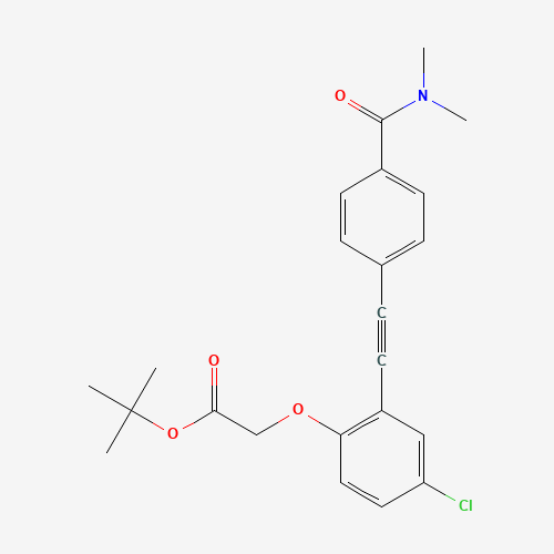 tert-butyl 2-[4-chloro-2-[2-[4-(dimethylcarbamoyl)phenyl]ethynyl]phenoxy]acetate (CAS: 1240288-26-9) - Related Chemical Product