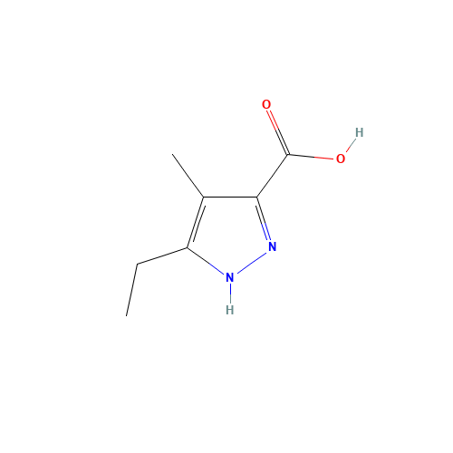 5-ethyl-4-methyl-1H-pyrazole-3-carboxylic acid (CAS: 957129-38-3) - Chemical Structure and Molecular Formula 