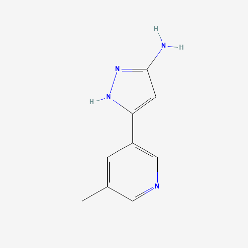 5-(5-methylpyridin-3-yl)-1H-pyrazol-3-amine (CAS: 948883-44-1) - Chemical Structure and Molecular Formula 