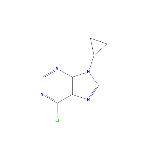6-chloro-9-cyclopropylpurine (CAS: 6627-30-1) - Chemical Structure and Molecular Formula 
