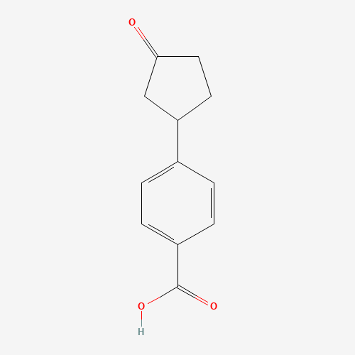 4-(3-oxocyclopentyl)benzoic acid (CAS: 872613-88-2) - Chemical Structure and Molecular Formula 