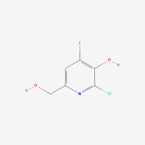 2-chloro-6-(hydroxymethyl)-4-iodopyridin-3-ol (CAS: 208519-37-3) - Chemical Structure and Molecular Formula 