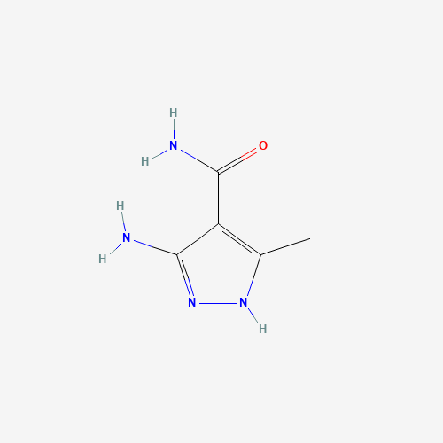 3-amino-5-methyl-1H-pyrazole-4-carboxamide (CAS: 54184-81-5) - Chemical Structure and Molecular Formula 