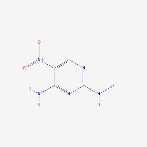 2-N-methyl-5-nitropyrimidine-2,4-diamine (CAS: 5096-83-3) - Chemical Structure and Molecular Formula 
