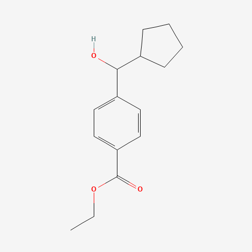 ethyl 4-[cyclopentyl(hydroxy)methyl]benzoate (CAS: 1393125-80-8) - Chemical Structure and Molecular Formula 