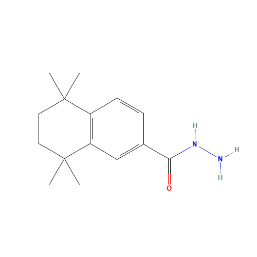 5,5,8,8-tetramethyl-6,7-dihydronaphthalene-2-carbohydrazide (CAS: 1022171-49-8) - Chemical Structure and Molecular Formula 