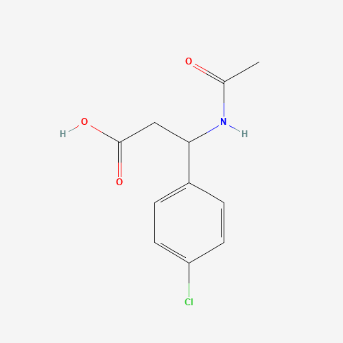 3-acetamido-3-(4-chlorophenyl)propanoic acid (CAS: 197785-38-9) - Chemical Structure and Molecular Formula 