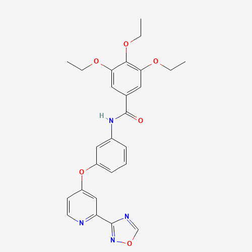 3,4,5-triethoxy-N-[3-[2-(1,2,4-oxadiazol-3-yl)pyridin-4-yl]oxyphenyl]benzamide (CAS: 943631-80-9) - Related Chemical Product