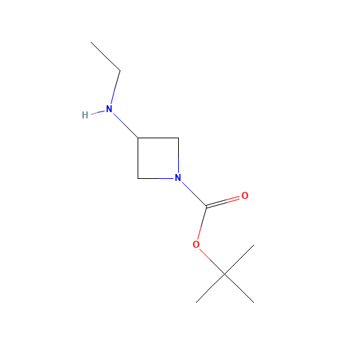 tert-butyl 3-(ethylamino)azetidine-1-carboxylate (CAS: 454703-23-2) - Chemical Structure and Molecular Formula 