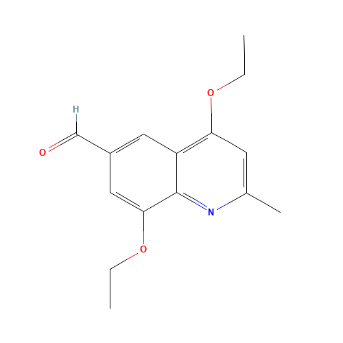4,8-diethoxy-2-methylquinoline-6-carbaldehyde (CAS: 1360914-66-4) - Chemical Structure and Molecular Formula 