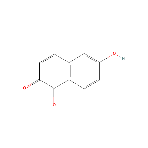 6-hydroxynaphthalene-1,2-dione (CAS: 607-20-5) - Chemical Structure and Molecular Formula 