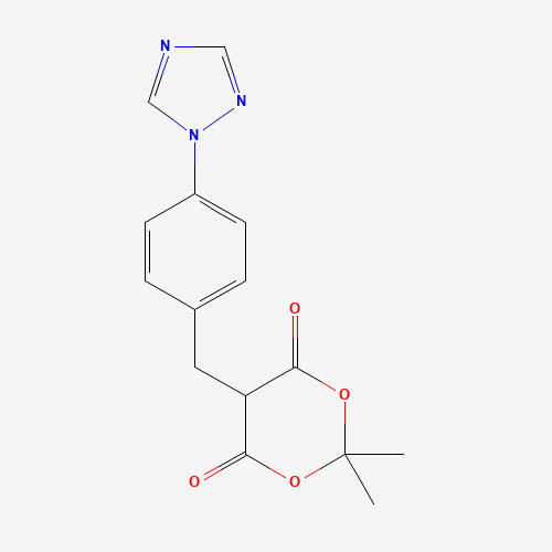 2,2-dimethyl-5-[[4-(1,2,4-triazol-1-yl)phenyl]methyl]-1,3-dioxane-4,6-dione (CAS: 1599529-44-8) - Related Chemical Product