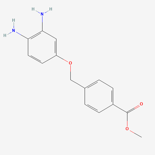 methyl 4-[(3,4-diaminophenoxy)methyl]benzoate (CAS: 1043424-72-1) - Chemical Structure and Molecular Formula 