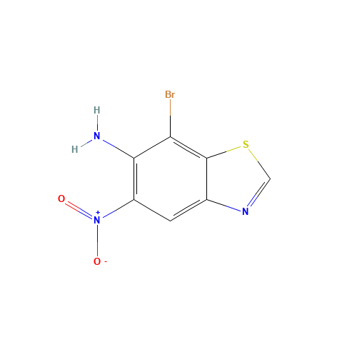 7-bromo-5-nitro-1,3-benzothiazol-6-amine (CAS: 196205-21-7) - Chemical Structure and Molecular Formula 