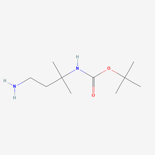 tert-butyl N-(4-amino-2-methylbutan-2-yl)carbamate (CAS: 880100-43-6) - Chemical Structure and Molecular Formula 
