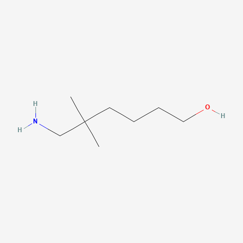 6-amino-5,5-dimethylhexan-1-ol (CAS: 773038-02-1) - Chemical Structure and Molecular Formula 