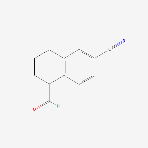 5-formyl-5,6,7,8-tetrahydronaphthalene-2-carbonitrile (CAS: 1374357-65-9) - Chemical Structure and Molecular Formula 