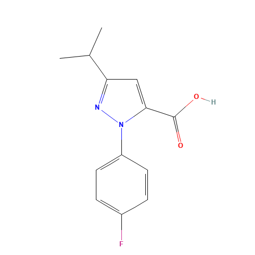 2-(4-fluorophenyl)-5-propan-2-ylpyrazole-3-carboxylic acid (CAS: 1012879-73-0) - Related Chemical Product