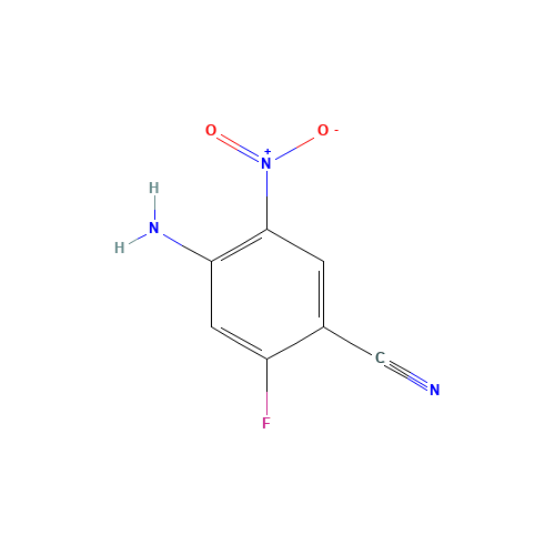 4-amino-2-fluoro-5-nitrobenzonitrile (CAS: 143151-03-5) - Chemical Structure and Molecular Formula 