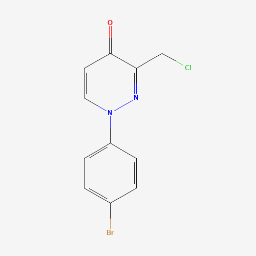 1-(4-bromophenyl)-3-(chloromethyl)pyridazin-4-one (CAS: 1314388-97-0) - Chemical Structure and Molecular Formula 