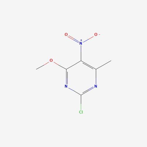 2-chloro-4-methoxy-6-methyl-5-nitropyrimidine (CAS: 1899-99-6) - Chemical Structure and Molecular Formula 