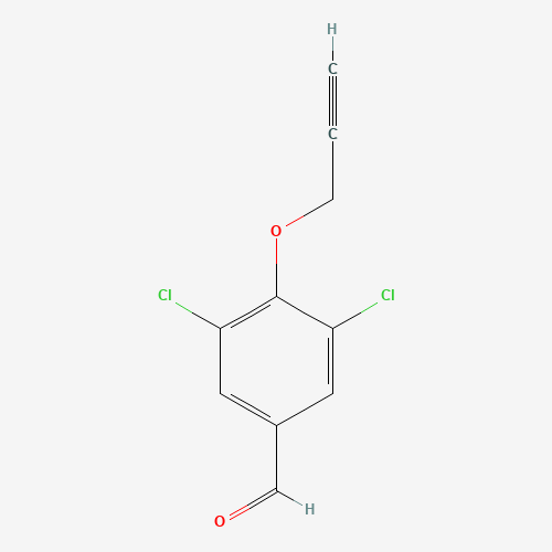 3,5-dichloro-4-prop-2-ynoxybenzaldehyde (CAS: 426229-84-7) - Chemical Structure and Molecular Formula 