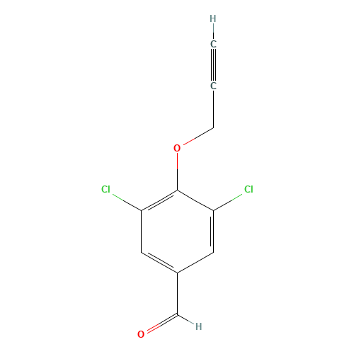 3,5-dichloro-4-prop-2-ynoxybenzaldehyde (CAS: 426229-84-7) - Chemical Structure and Molecular Formula 