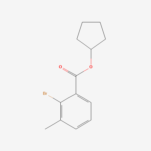 cyclopentyl 2-bromo-3-methylbenzoate (CAS: 1319196-76-3) - Chemical Structure and Molecular Formula 