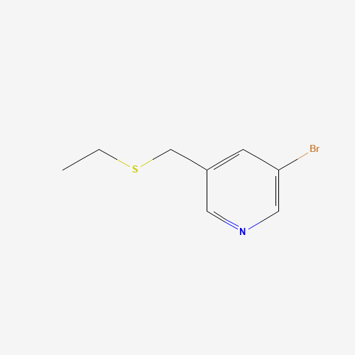 3-bromo-5-(ethylsulfanylmethyl)pyridine (CAS: 1404367-29-8) - Chemical Structure and Molecular Formula 