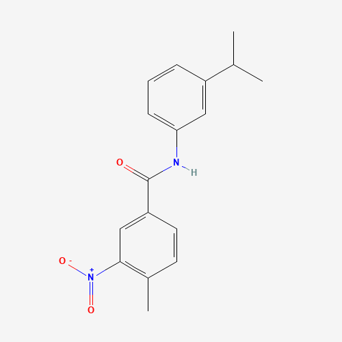 4-methyl-3-nitro-N-(3-propan-2-ylphenyl)benzamide (CAS: 870221-10-6) - Chemical Structure and Molecular Formula 
